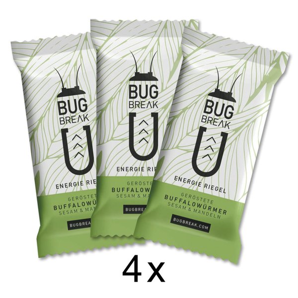 4x Bug-Break Insektenriegel je 36g